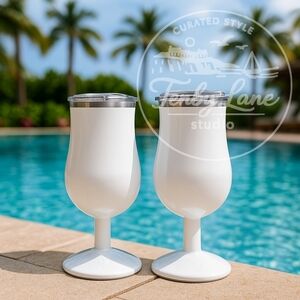 ORCA Poco Pearl White 17oz 2 Count Insulated Stainless Steel Cocktail Cup w/ Lid